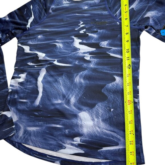 New NWOT Columbia Titanium Omni-Shade Rash Guard Swim Shirt.  Long Sleeve. Blue - Picture 6 of 11